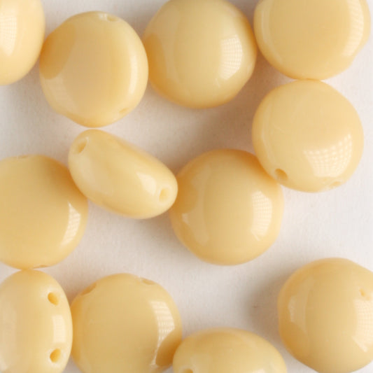 Candy Round Ivory - 25 beads