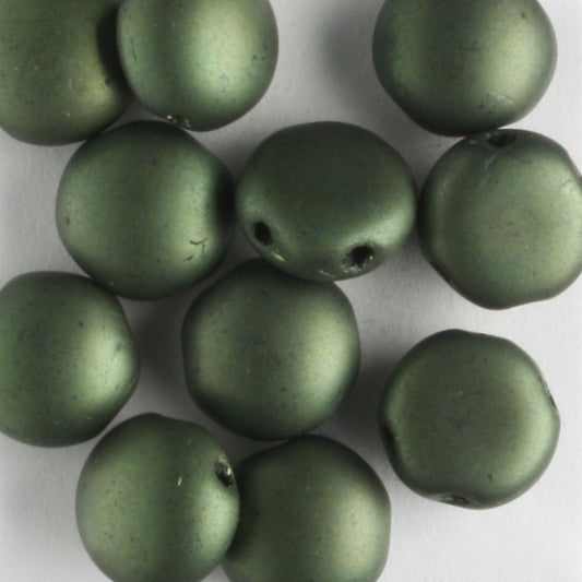 Candy Round Matte green - 25 beads