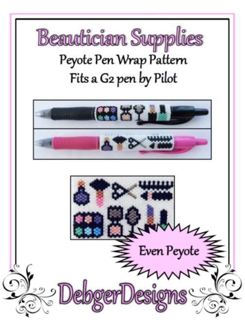 Beautician Supplies Pen Wrap Pattern - PDF