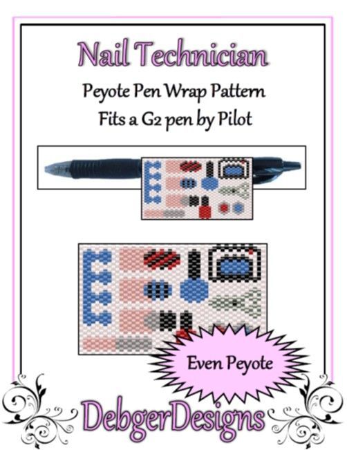 Nail Technician Pen Wrap Pattern - PDF