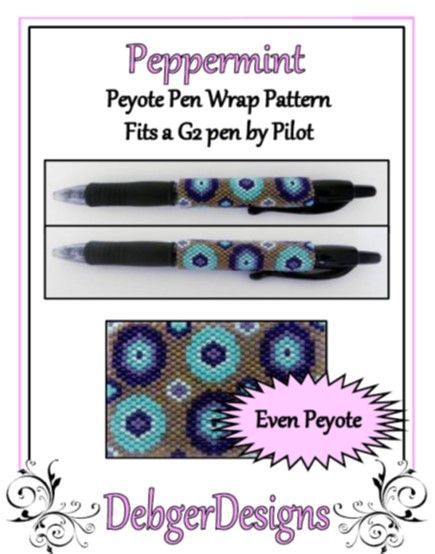 Peppermint Pen Wrap Pattern - PDF