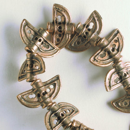 Pewter Beads, Copper Plated - 8" Strand