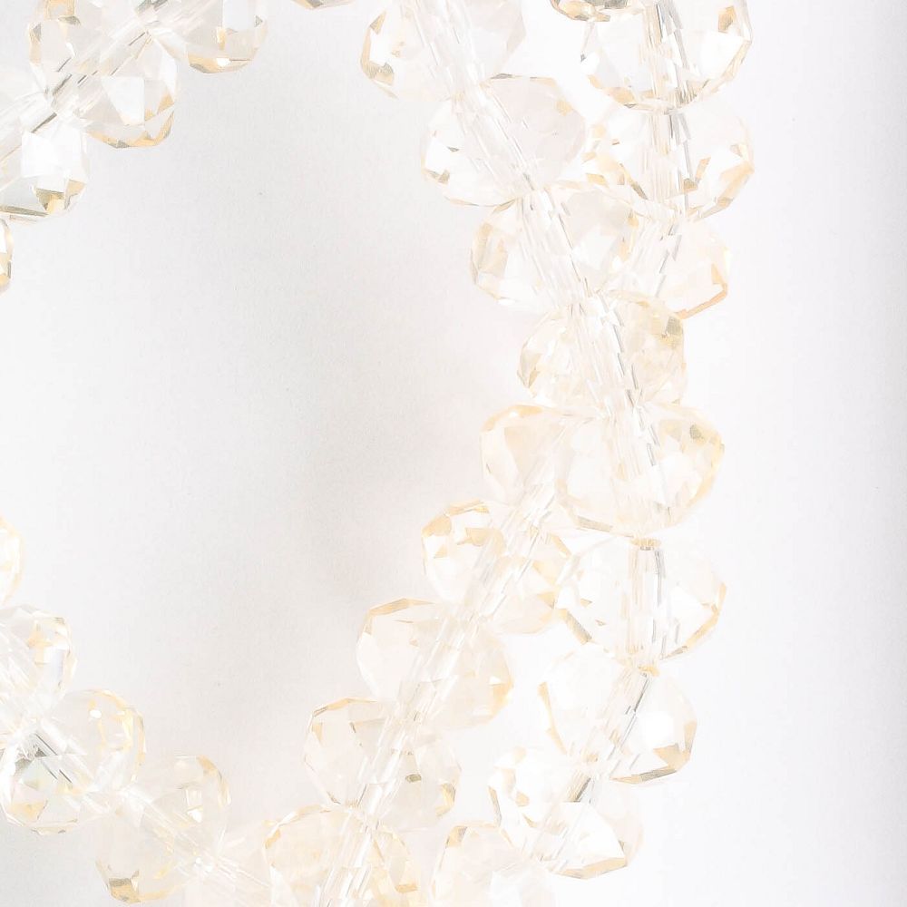 Chinese Crystal Rondelles - 8" strand