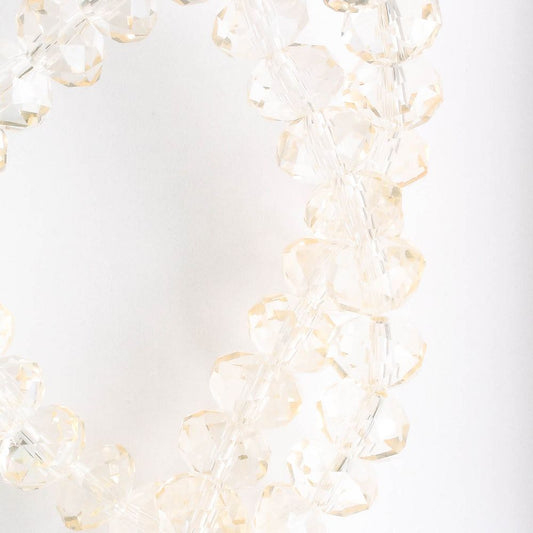 Chinese Crystal Rondelles - 8" strand