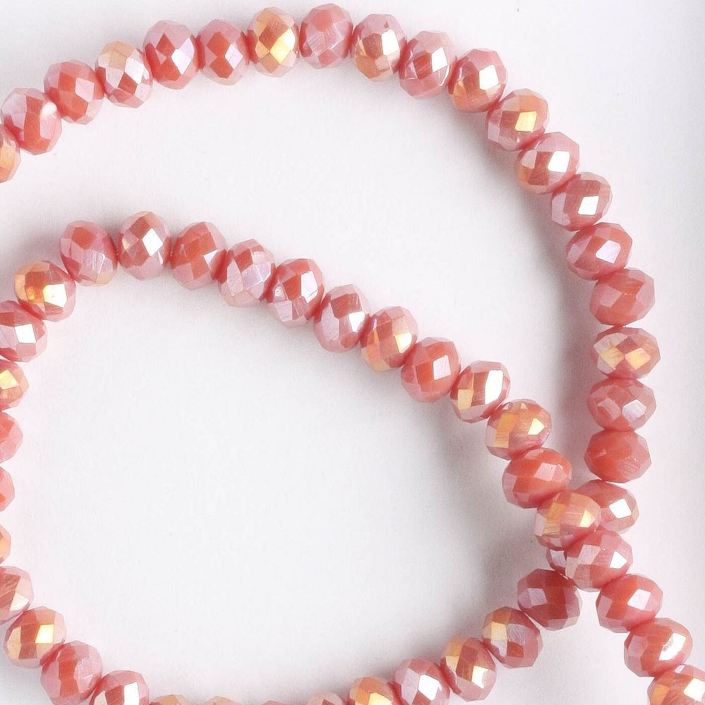 Chinese Crystal Rondelles - 8" strand