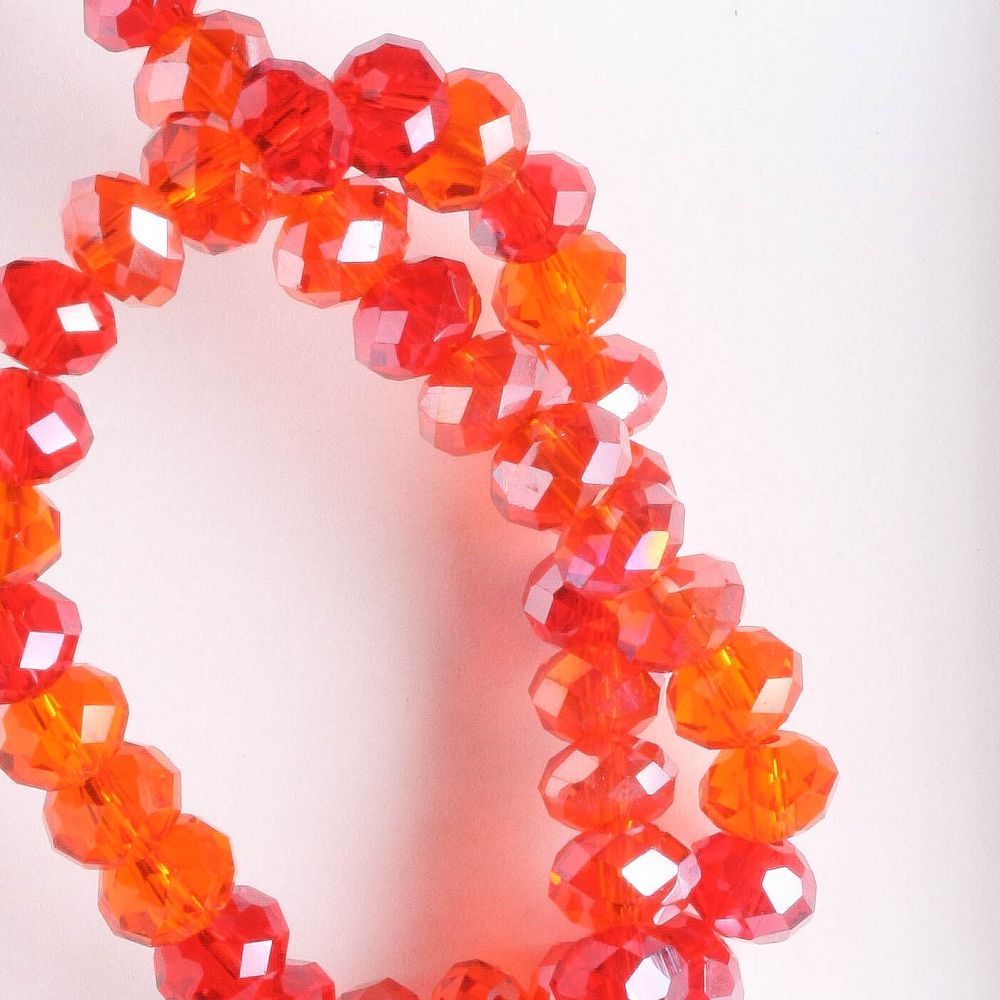 Chinese Crystal Rondelles - 8" strand