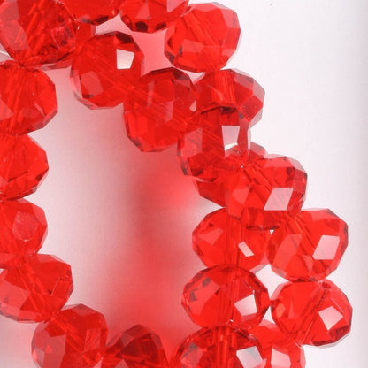 Chinese Crystal Rondelles - 8" strand