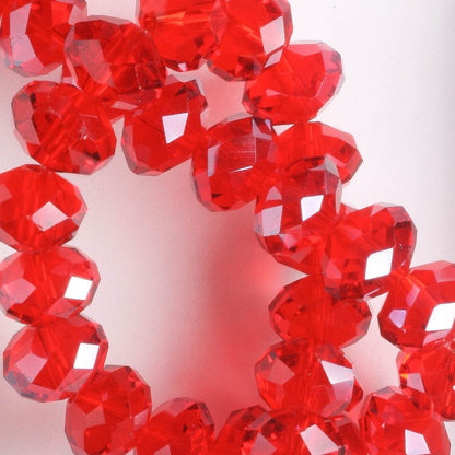 Chinese Crystal Rondelles - 8" strand