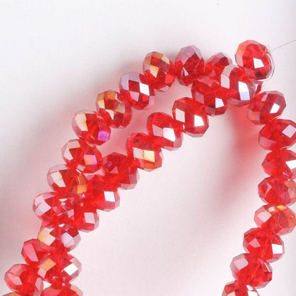 Chinese Crystal Rondelles - 8" strand