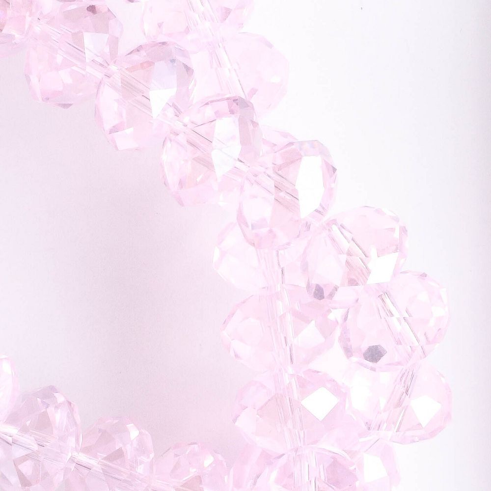 Chinese Crystal Rondelles - 8" strand
