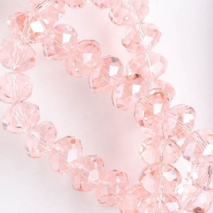 Chinese Crystal Rondelles - 8" strand