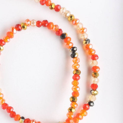 Chinese Crystal Rondelles - 8" strand