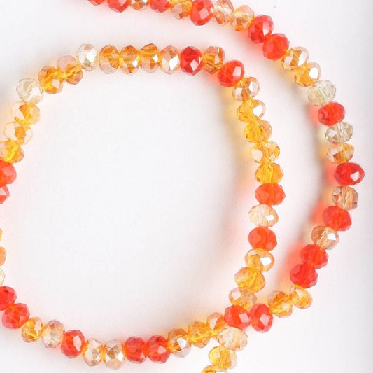 Chinese Crystal Rondelles - 8" strand