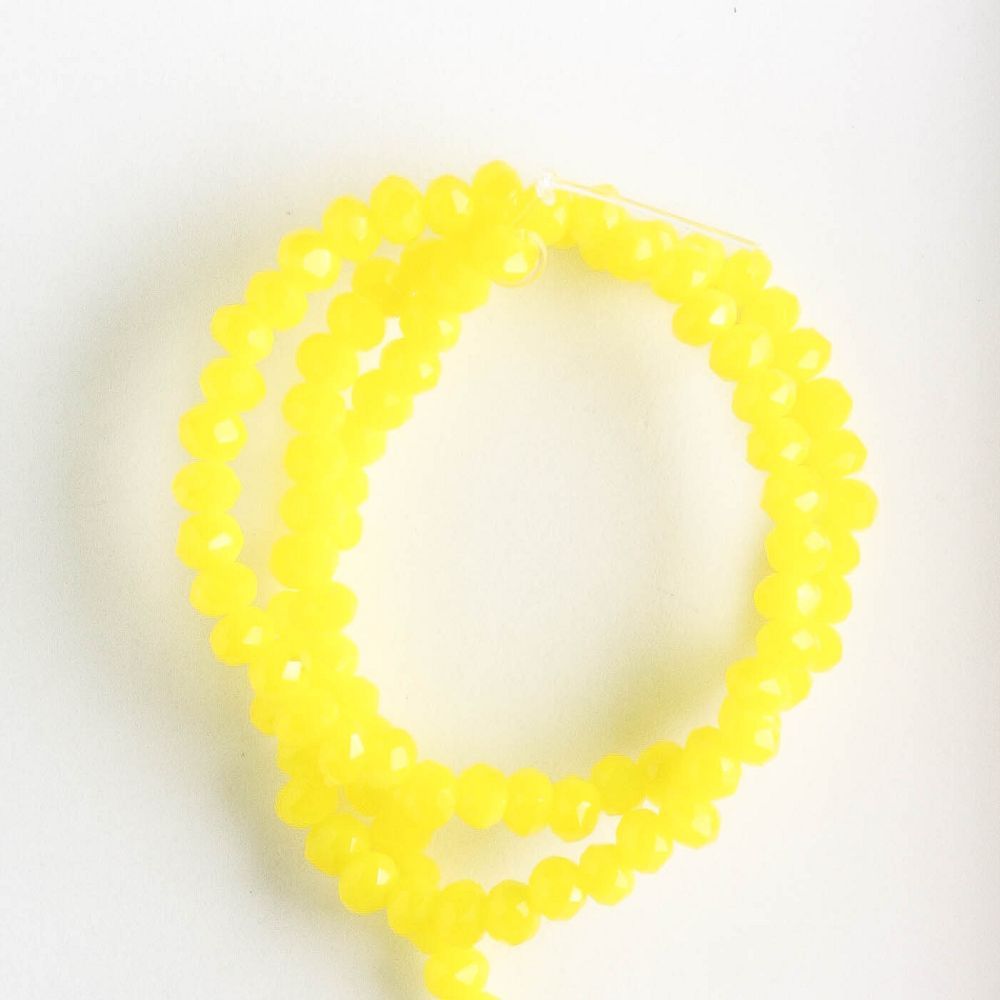 Chinese Crystal Rondelles - 8" strand