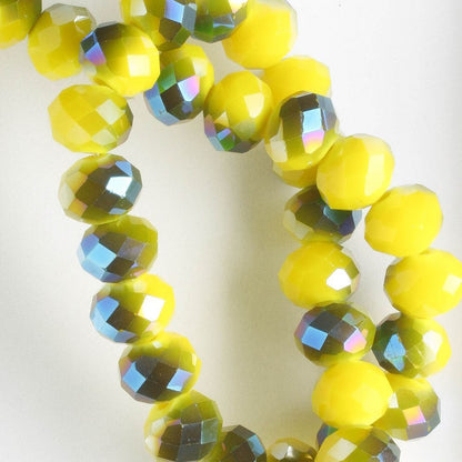 Chinese Crystal Rondelles - 8" strand