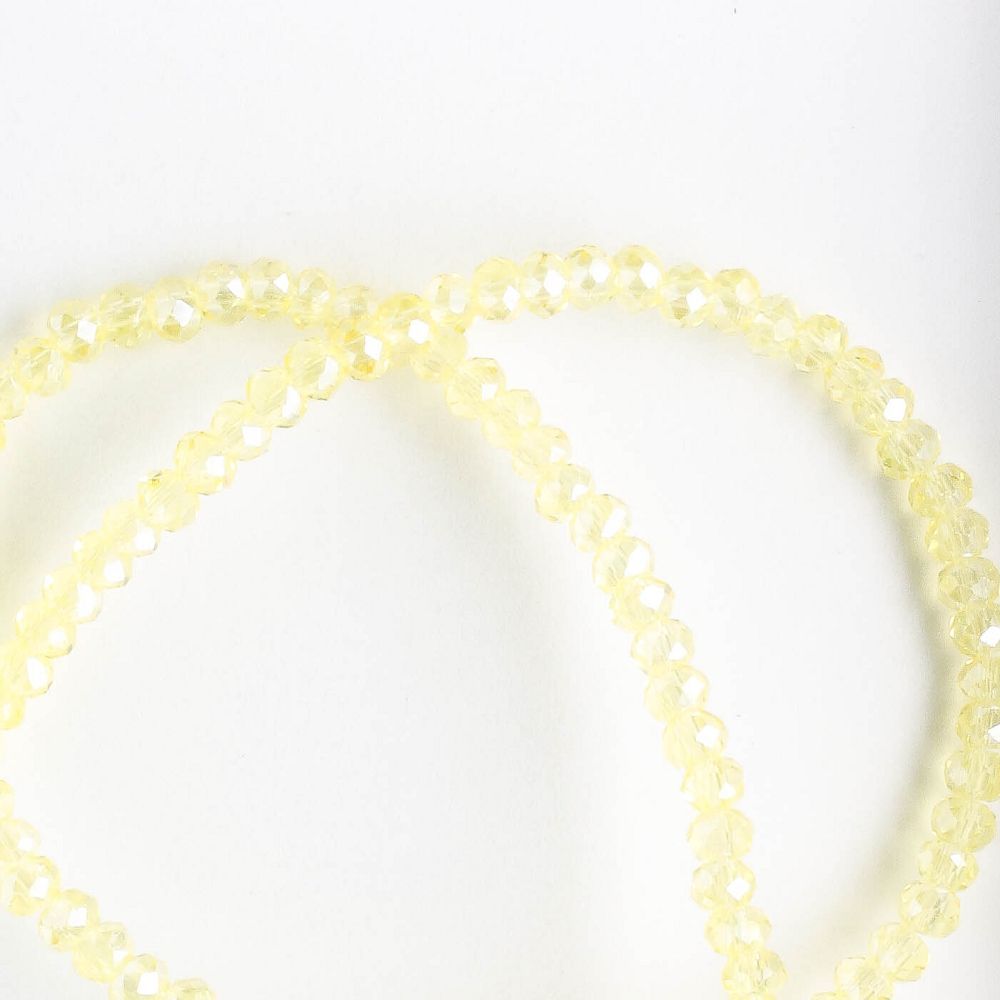Chinese Crystal Rondelles - 8" strand
