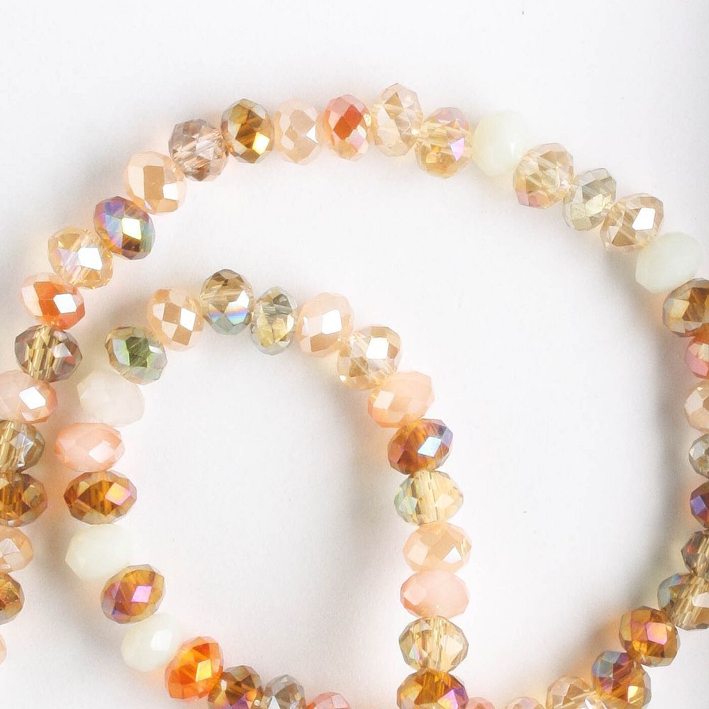 Chinese Crystal Rondelles - 8" strand