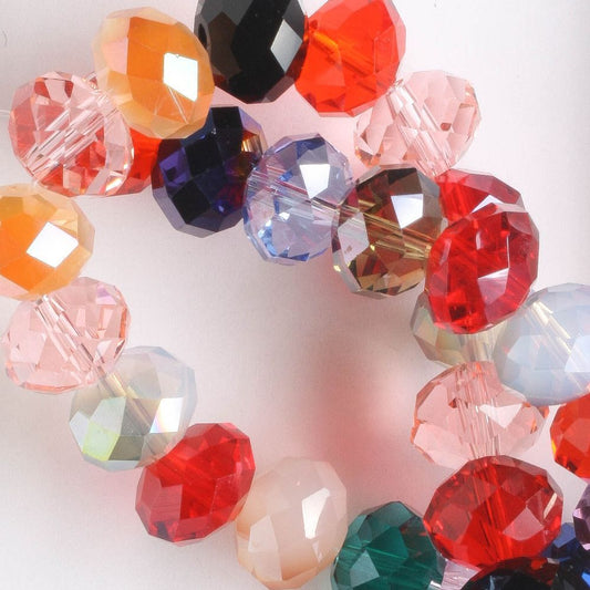 Chinese Crystal Rondelles - 8" strand