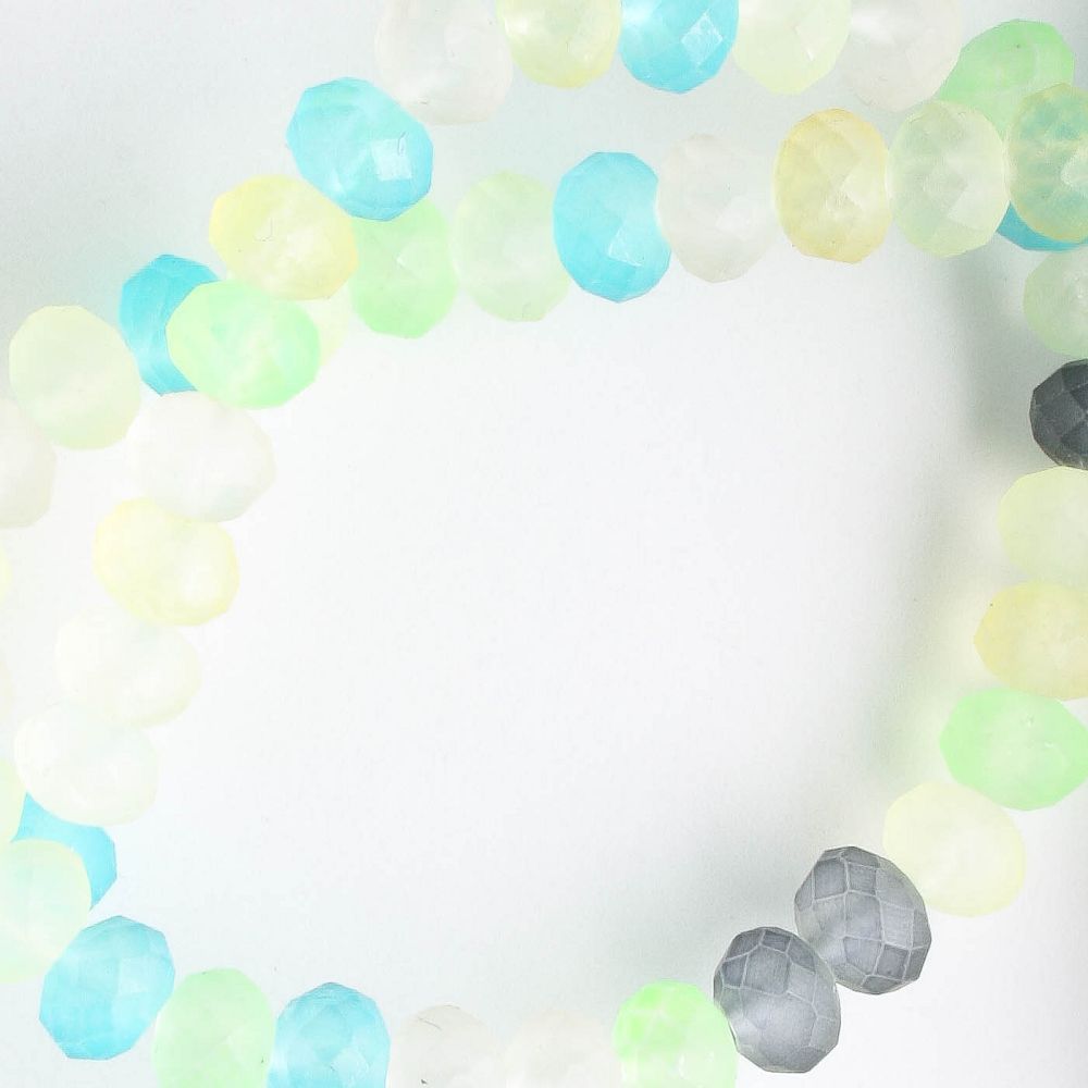 Chinese Crystal Rondelles - 8" strand