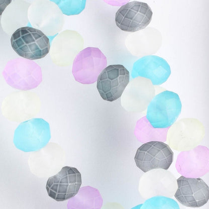 Chinese Crystal Rondelles - 8" strand