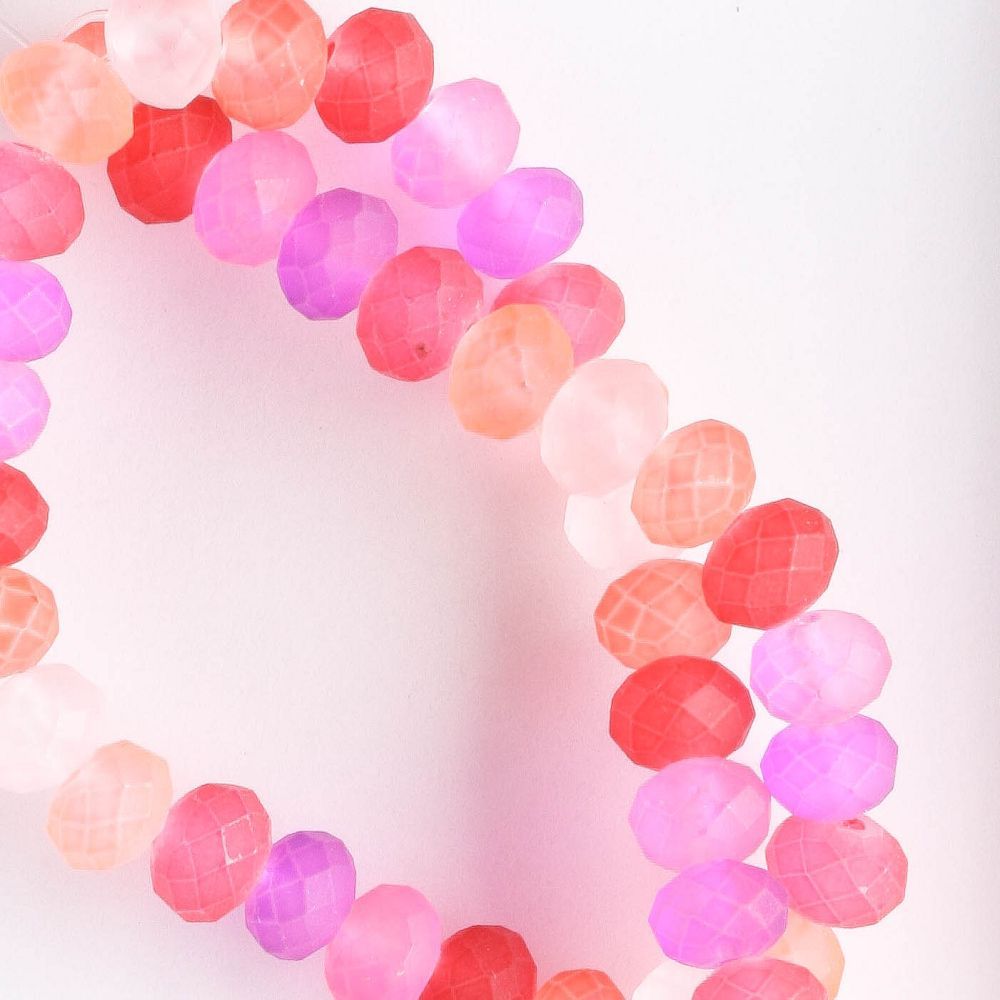 Chinese Crystal Rondelles - 8" strand