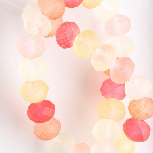 Chinese Crystal Rondelles - 8" strand
