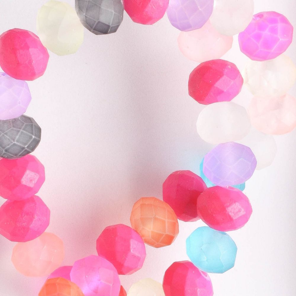 Chinese Crystal Rondelles - 8" strand