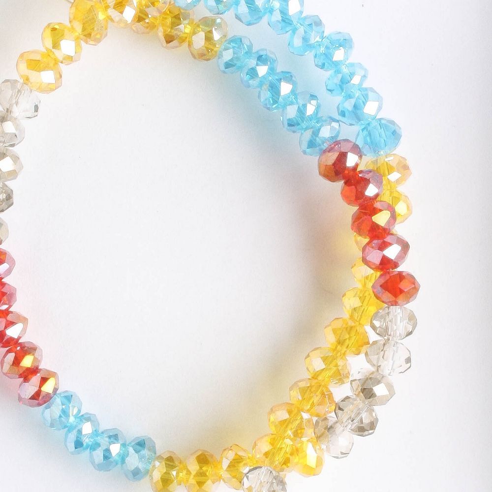 Chinese Crystal Rondelles - 8" strand
