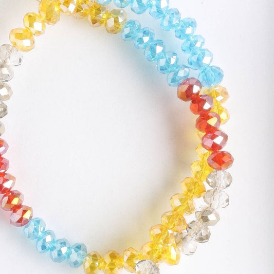 Chinese Crystal Rondelles - 8" strand