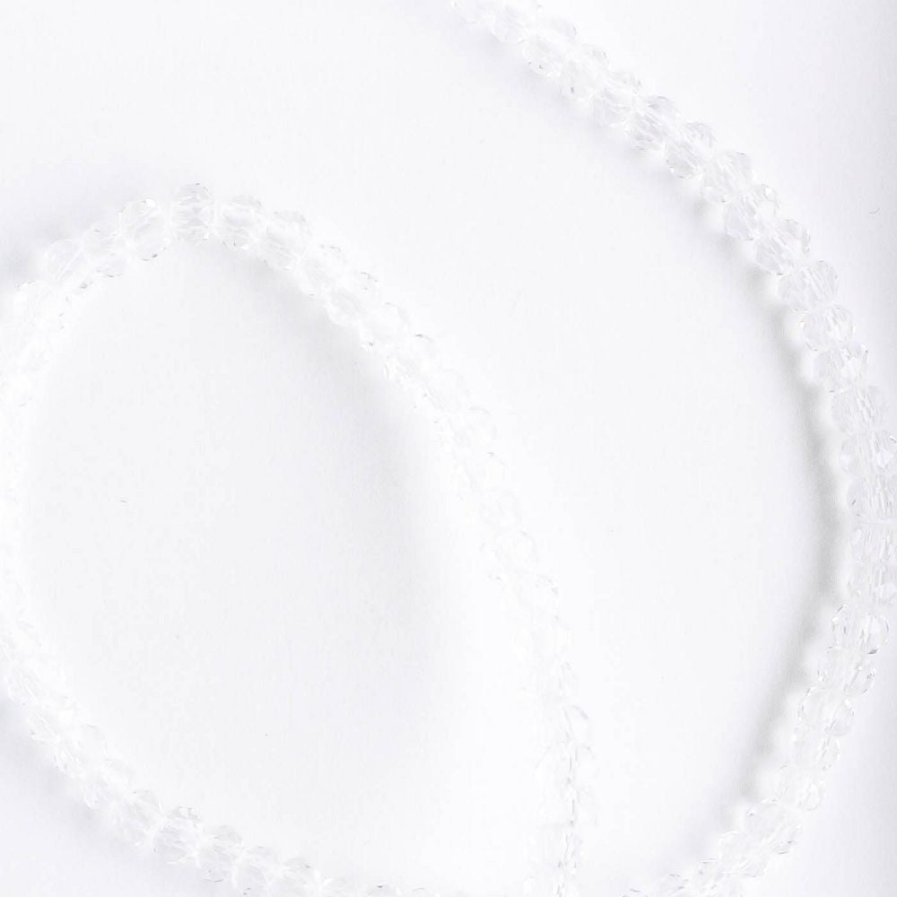 Chinese Crystal Rondelles - 8" strand