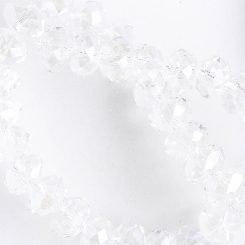 Chinese Crystal Rondelles - 8" strand