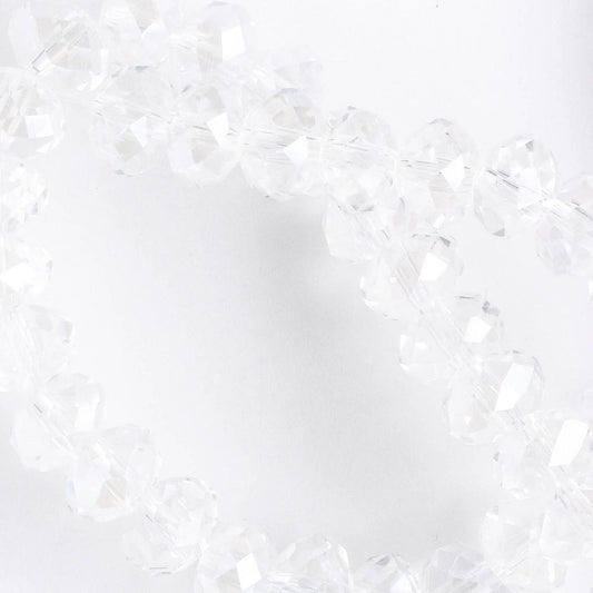 Chinese Crystal Rondelles - 8" strand
