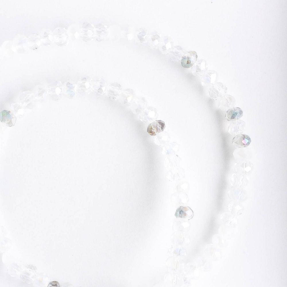 Chinese Crystal Rondelles - 8" strand