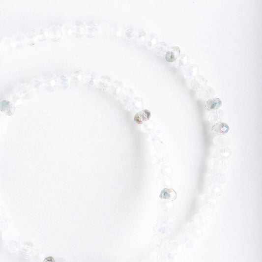 Chinese Crystal Rondelles - 8" strand
