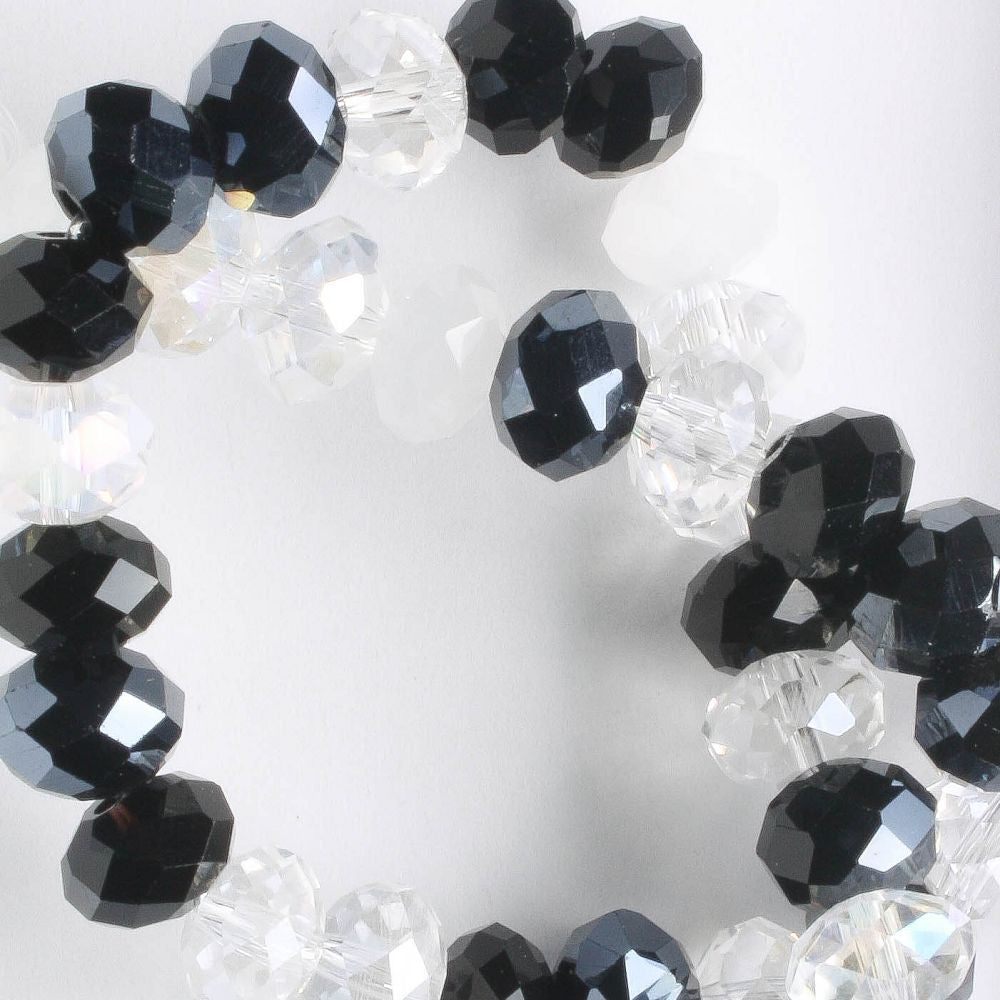Chinese Crystal Rondelles - 8" strand