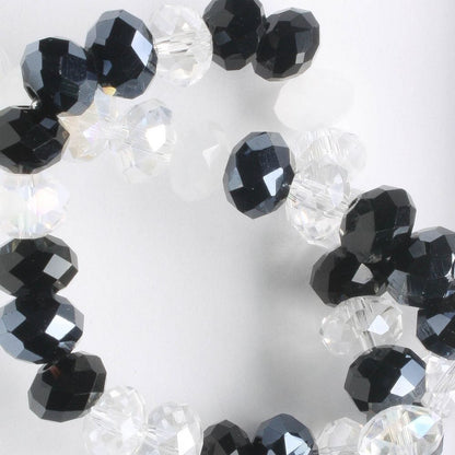 Chinese Crystal Rondelles - 8" strand