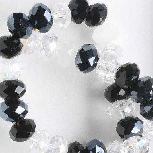Chinese Crystal Rondelles - 8" strand