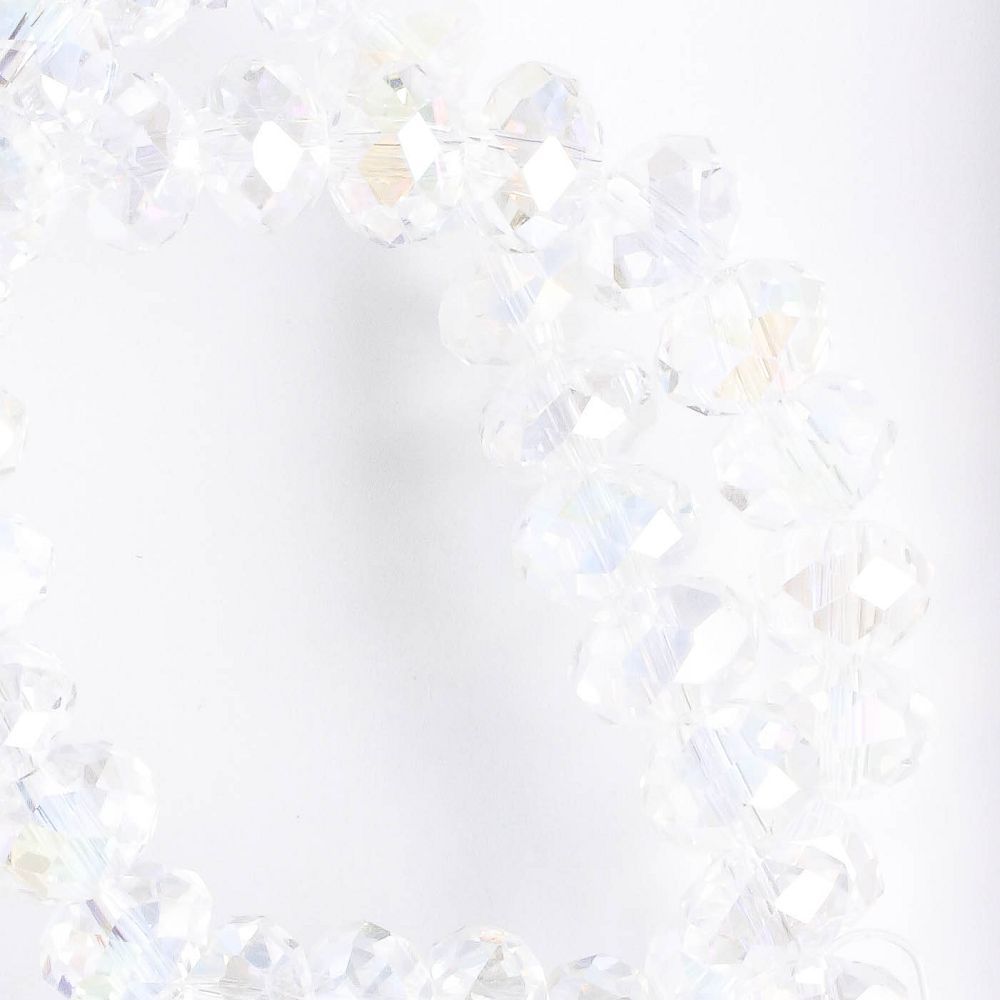 Chinese Crystal Rondelles - 8" strand