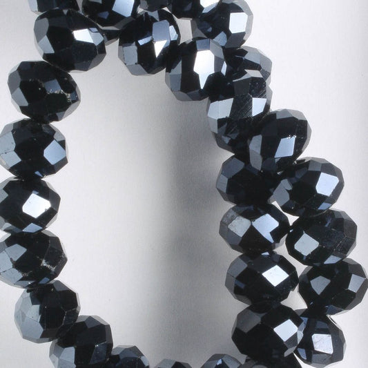 Chinese Crystal Rondelles - 8" strand