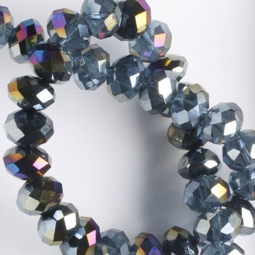 Chinese Crystal Rondelles - 8" strand