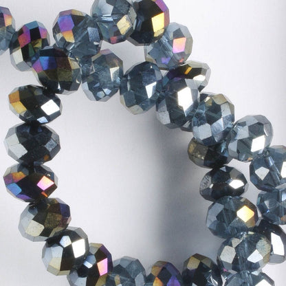 Chinese Crystal Rondelles - 8" strand
