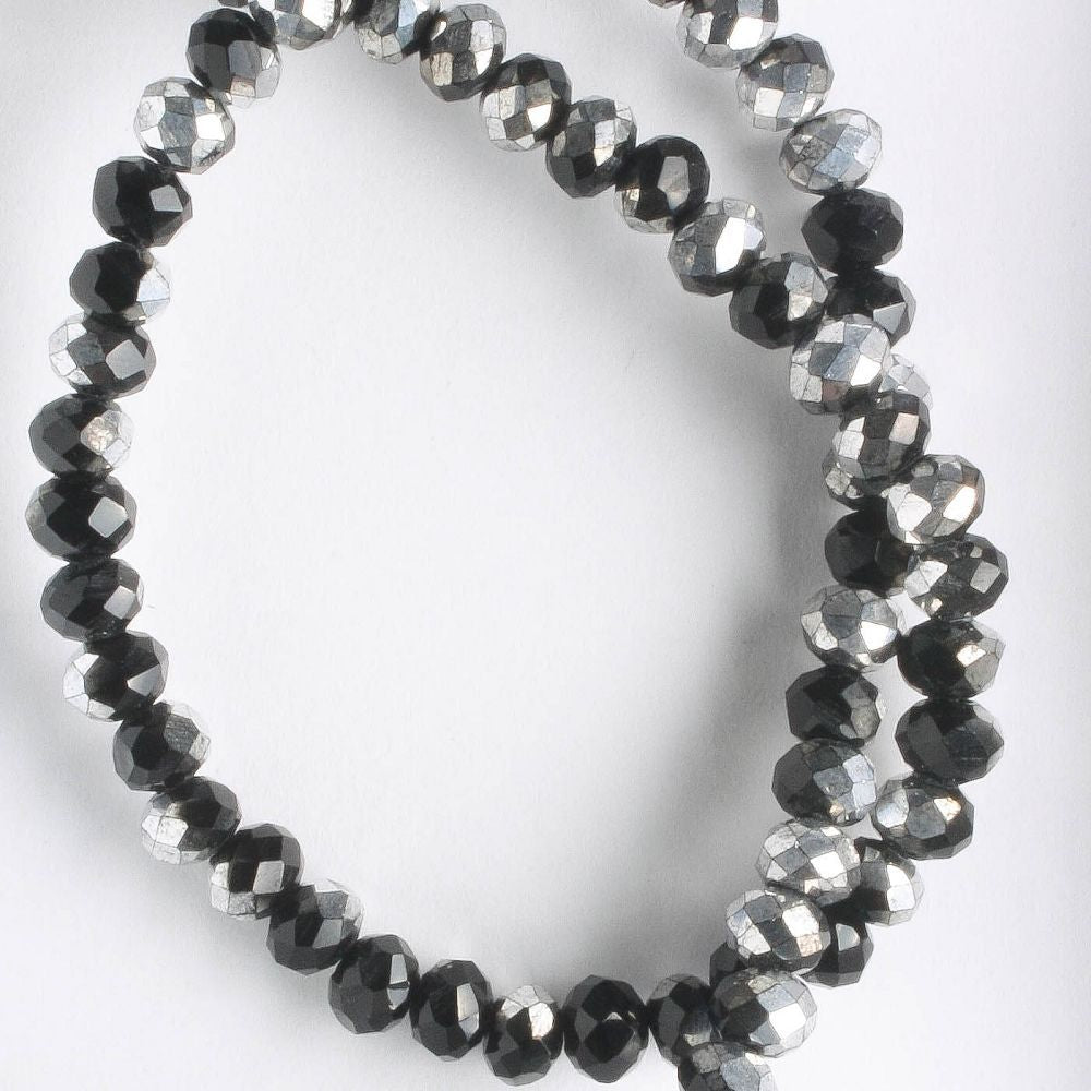 Chinese Crystal Rondelles - 8" strand