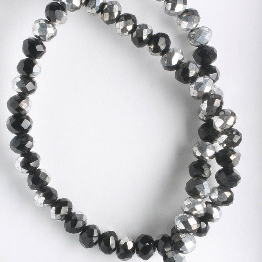 Chinese Crystal Rondelles - 8" strand