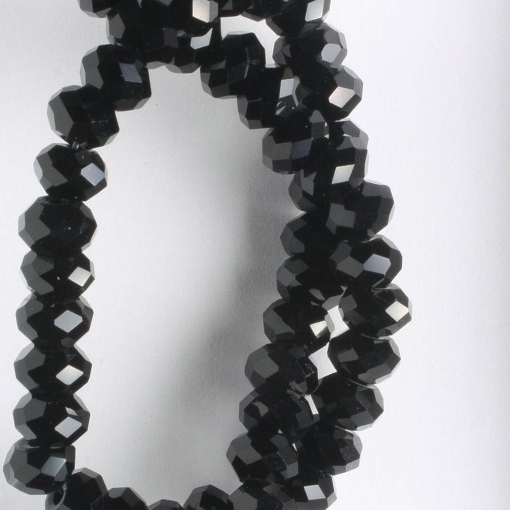Chinese Crystal Rondelles - 8" strand