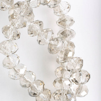 Chinese Crystal Rondelles - 8" strand