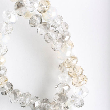 Chinese Crystal Rondelles - 8" strand