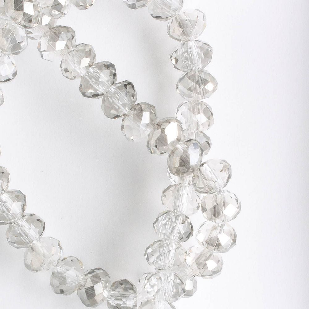 Chinese Crystal Rondelles - 8" strand