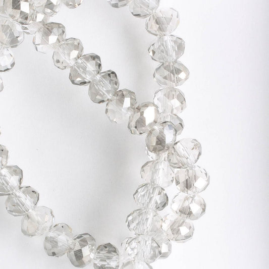 Chinese Crystal Rondelles - 8" strand