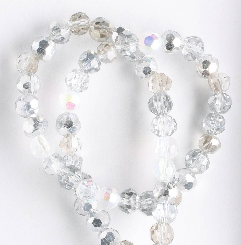 Chinese Crystal Rounds - 8" strand