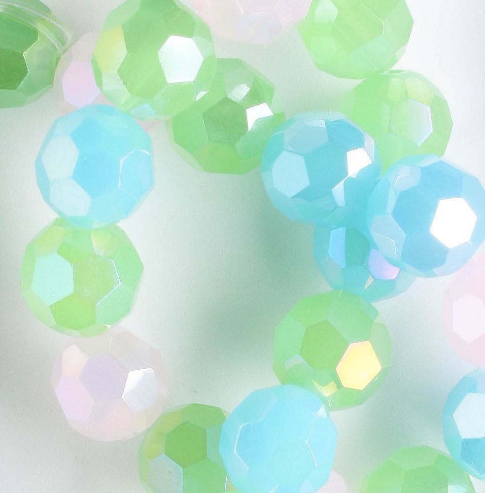 Chinese Crystal Rounds - 8" strand